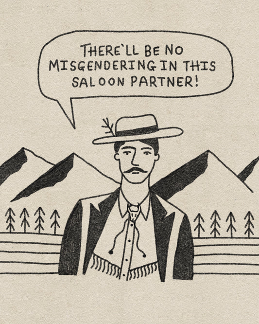 No Misgendering Mountain Cowboy Print