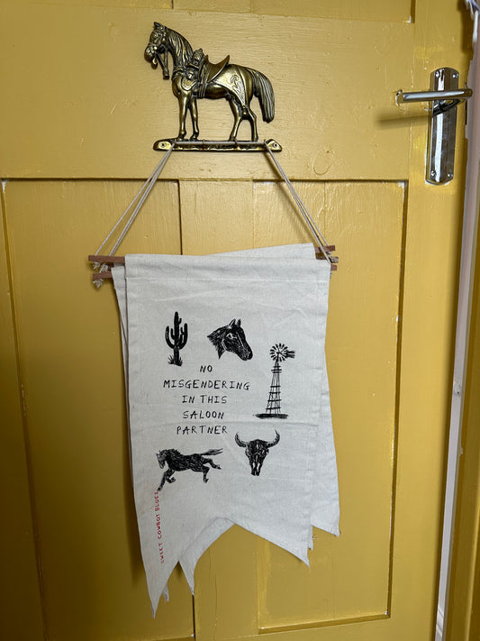 No Misgendering Large Wall Hanging