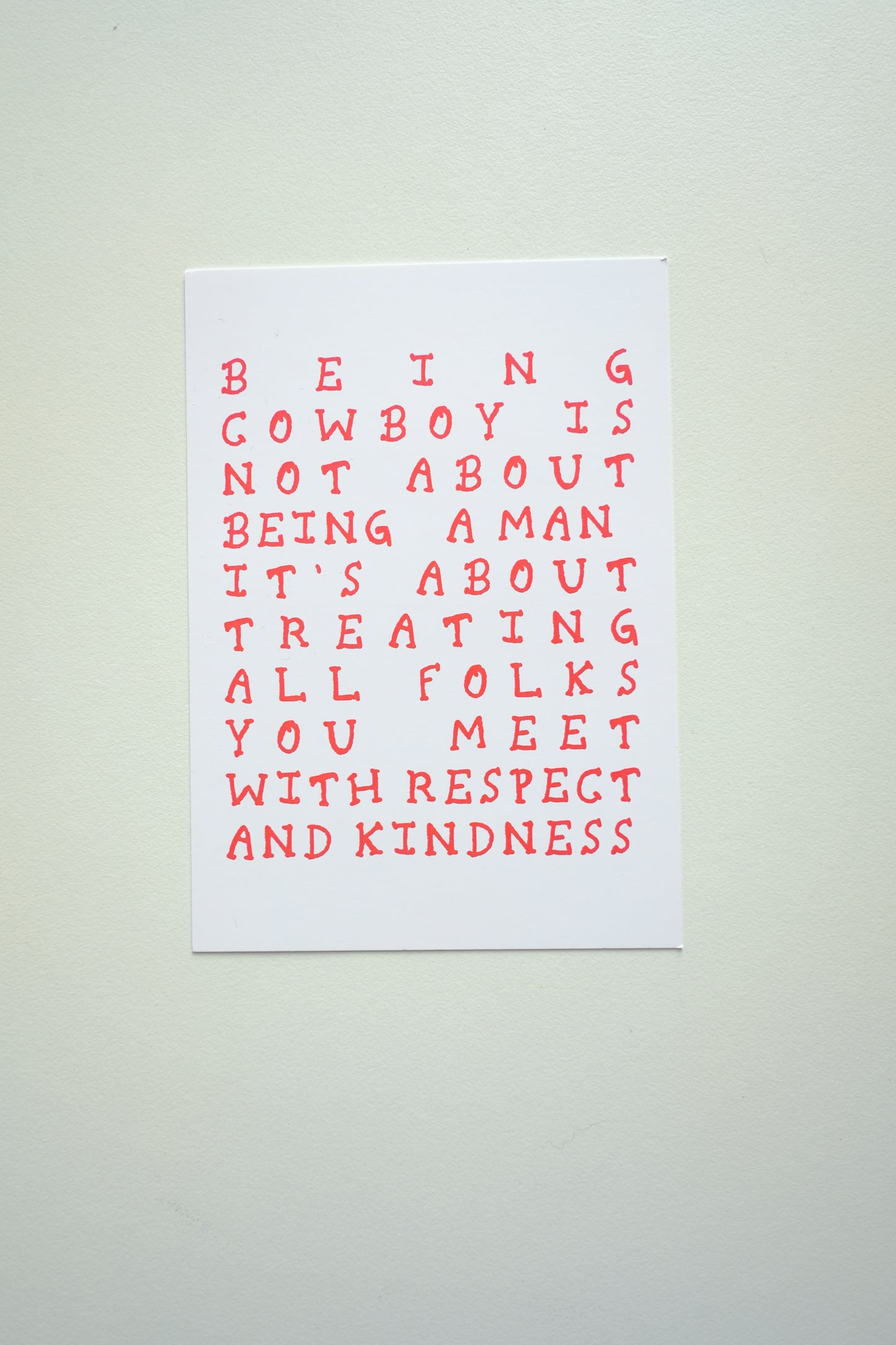 Being Cowboy Postcard