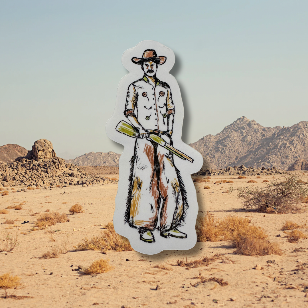 Tall Cowboy People Sticker