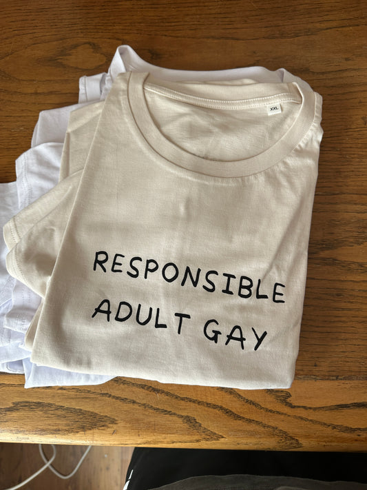 Bargain Responsible Adult Gay tee