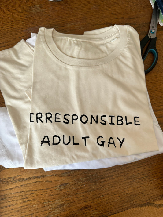 Bargain Responsible Adult Gay tee