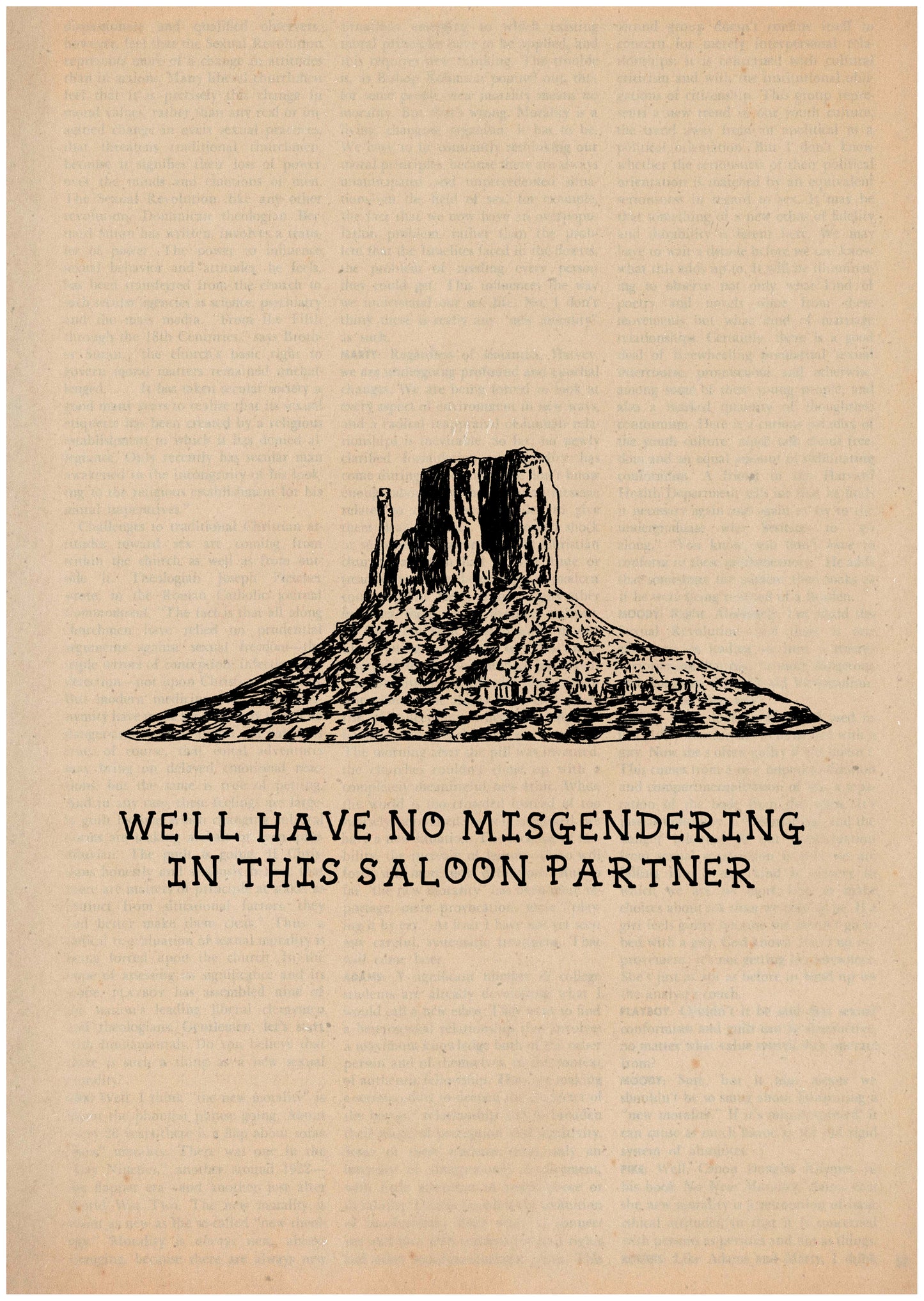 No Misgendering Partner Print