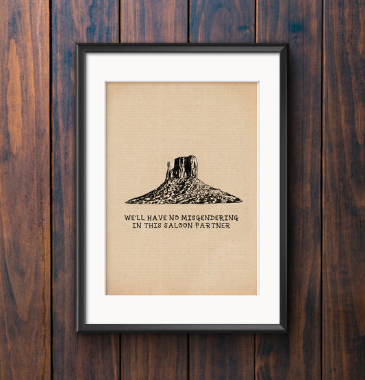 No Misgendering Partner Print