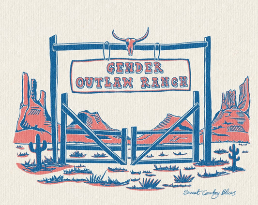 Bargain Gender Outlaw Ranch P rint