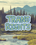 Trans Rights Cloud Sticker