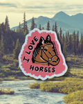 I Love Horses Sticker