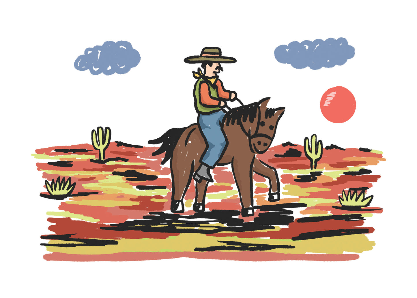 Cowboy Postcard