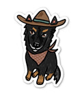 Cowgirl Laika Sticker
