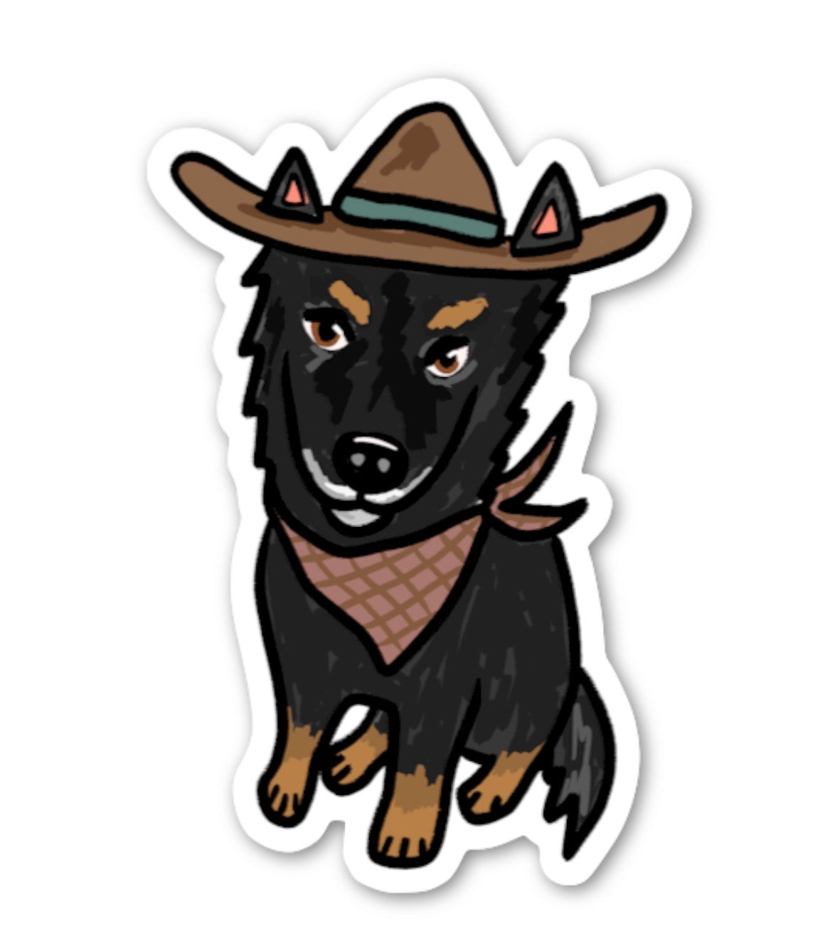 Cowgirl Laika Sticker