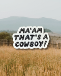 Ma'am Sticker