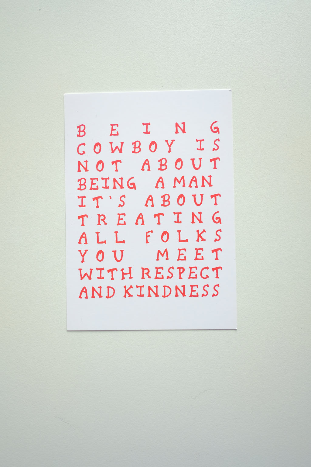 Being Cowboy Postcard
