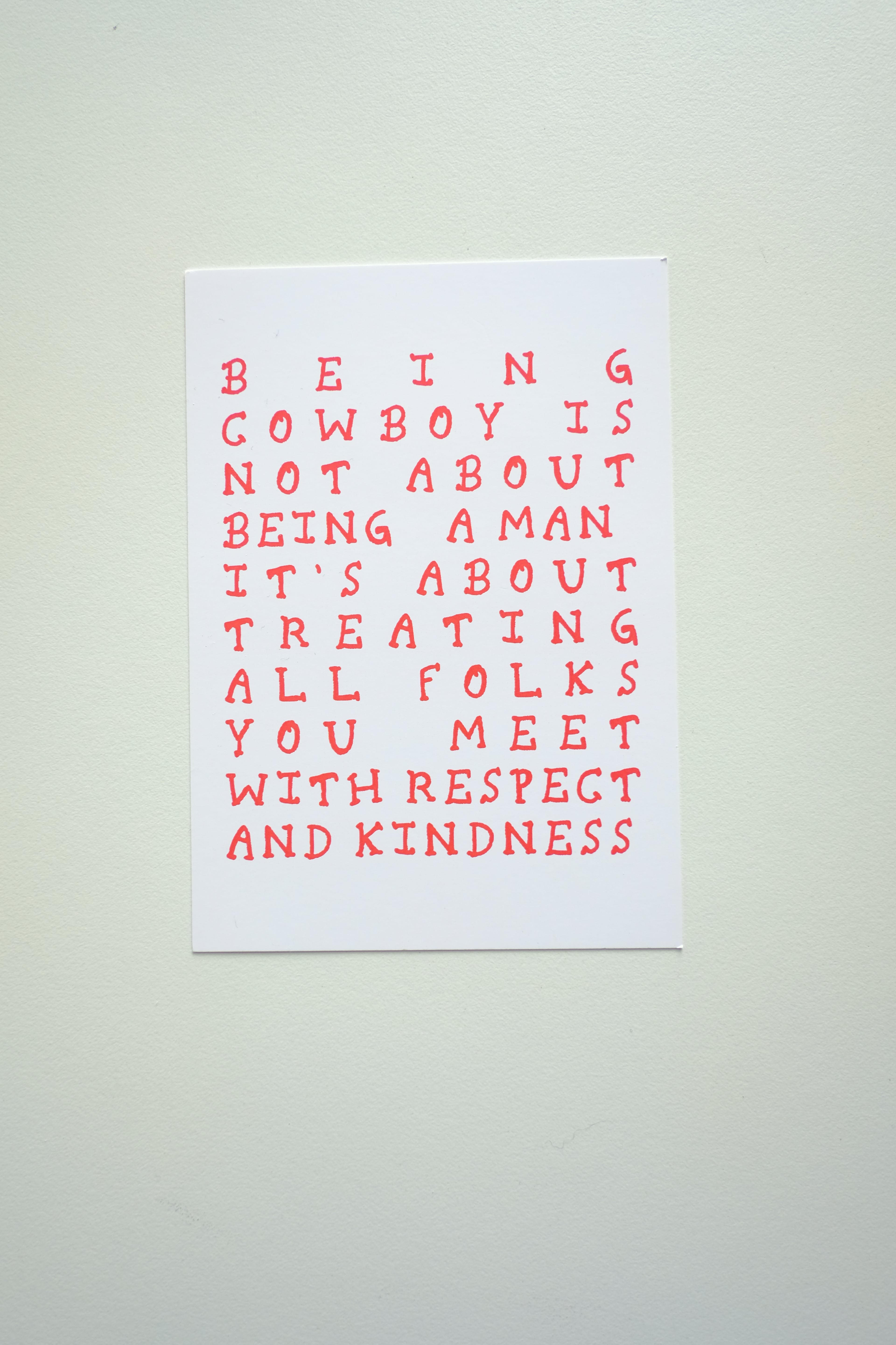 Being Cowboy Postcard
