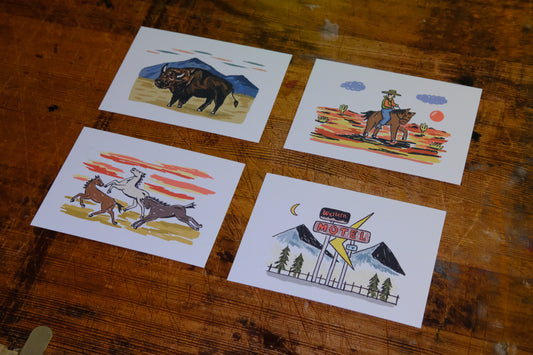 Set of 4 Postcards