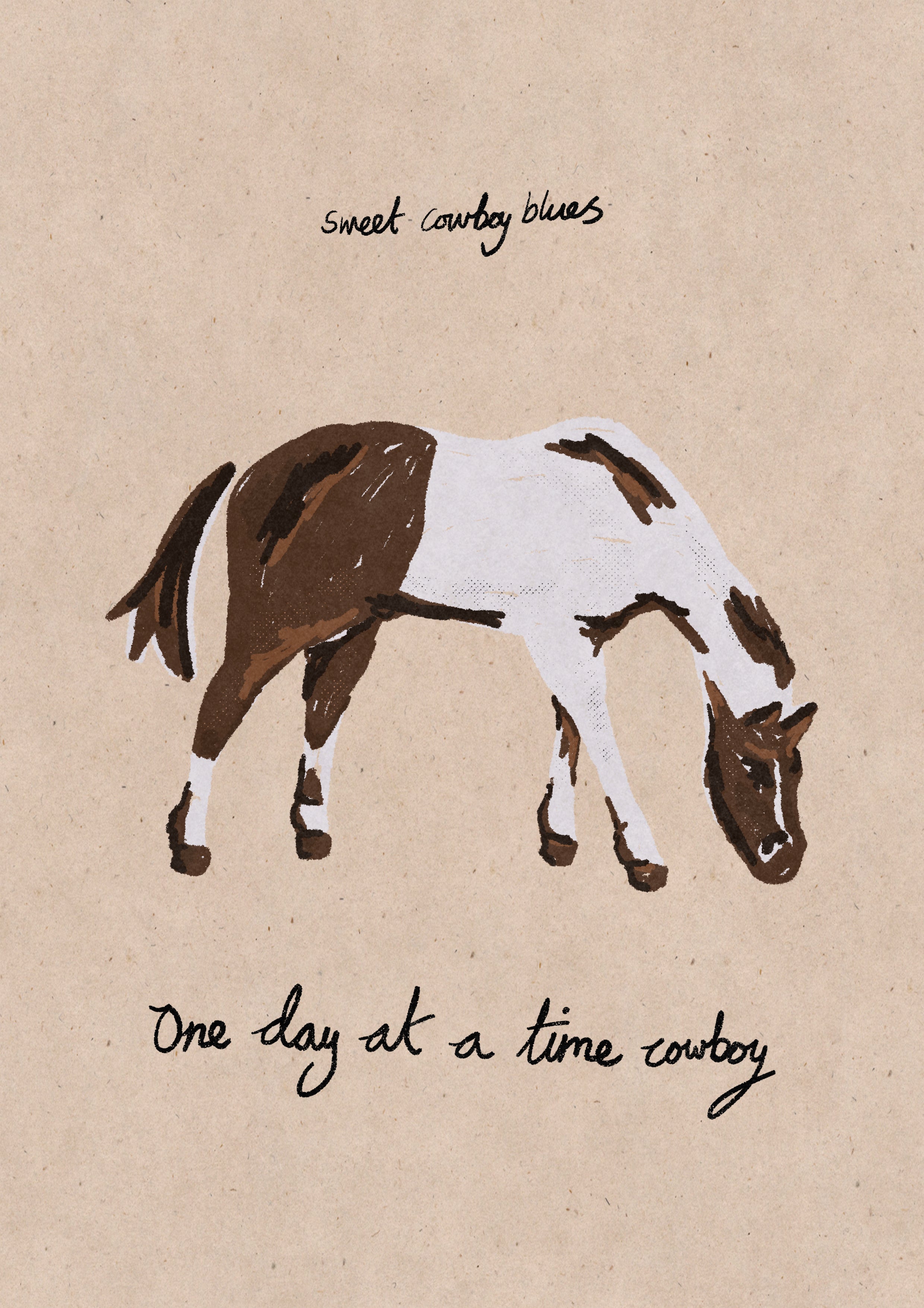One Day Horse Print