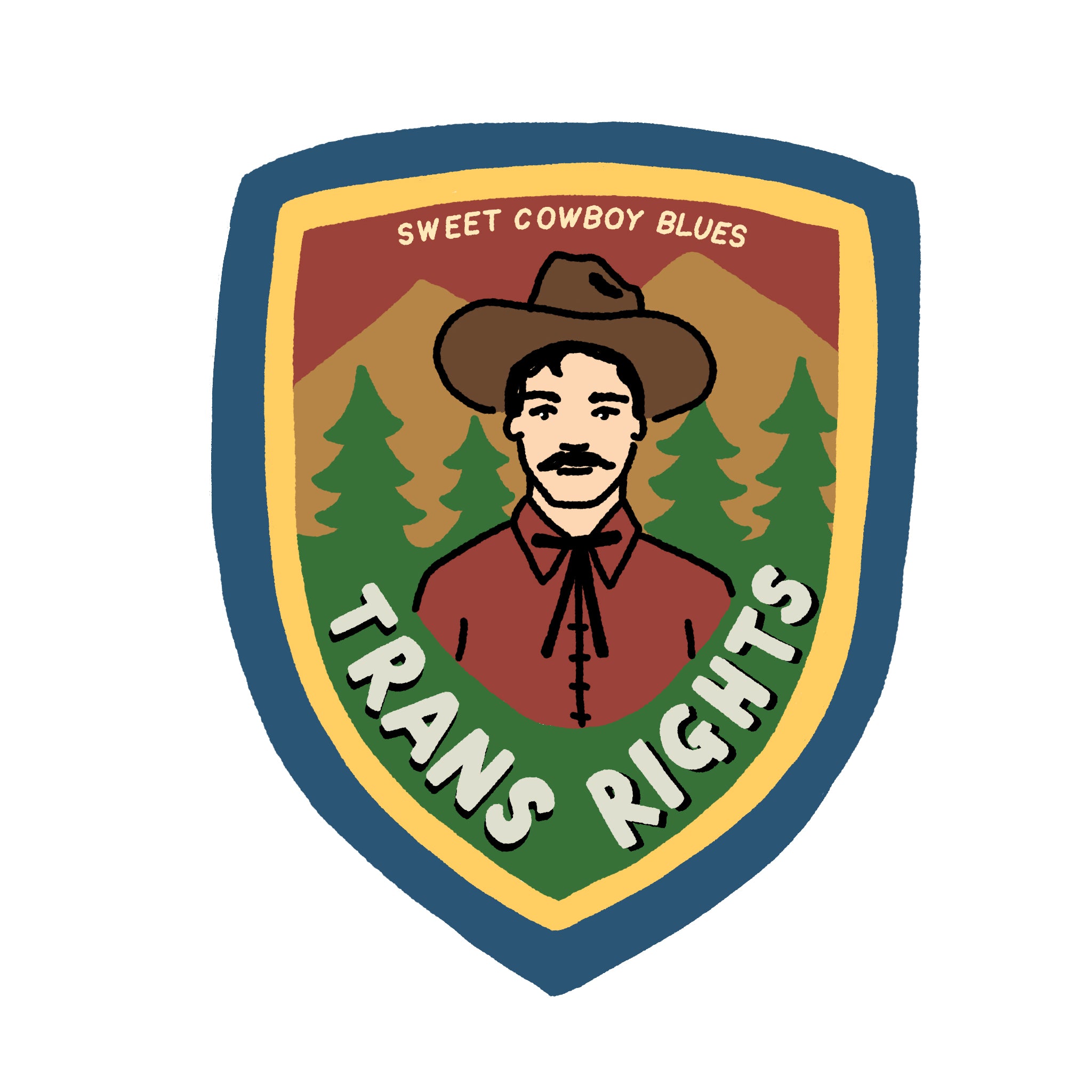 Trans Rights Shield Sticker | LGBTQ+ Pride Sticker