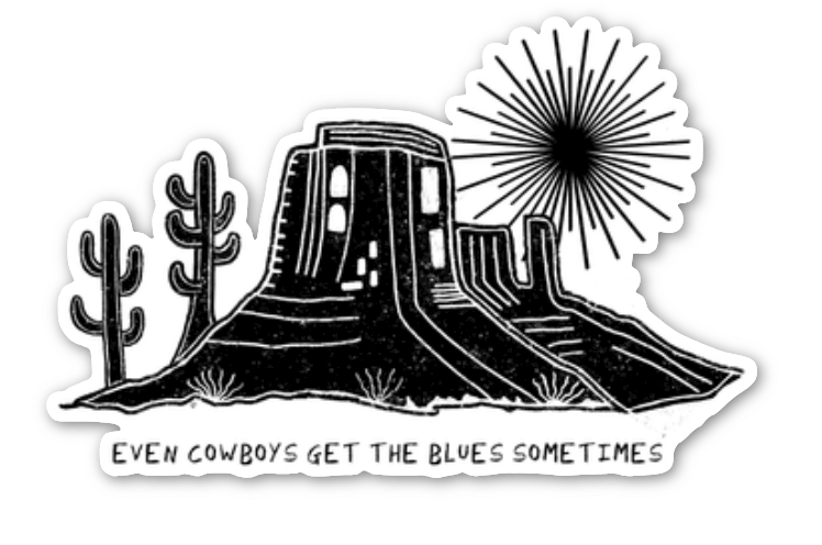 Cowboy Blues Sticker