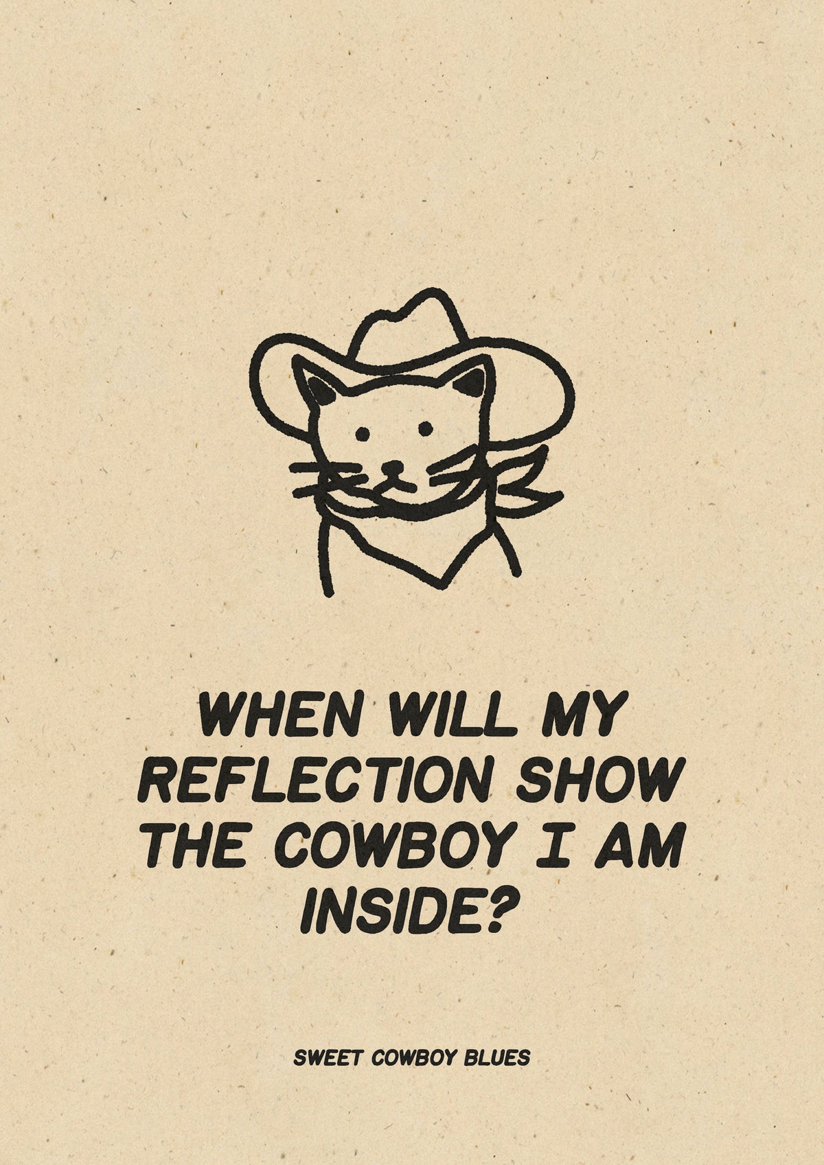 Cowboy Inside Print
