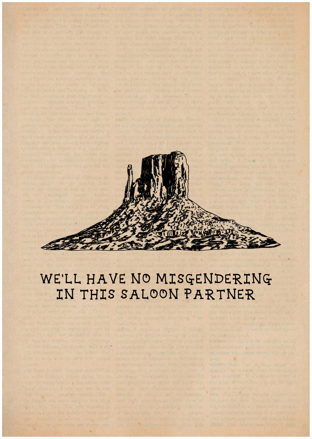 Bargain No Misgendering Partner Print