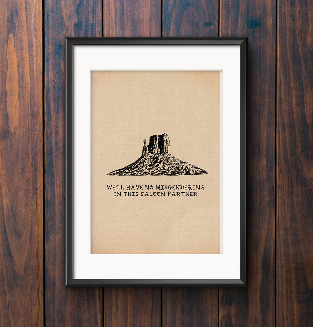 Bargain No Misgendering Partner Print