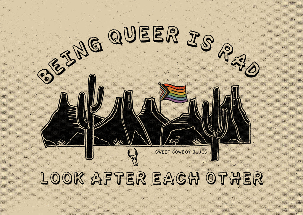 Bargain Being Queer Is Rad Print