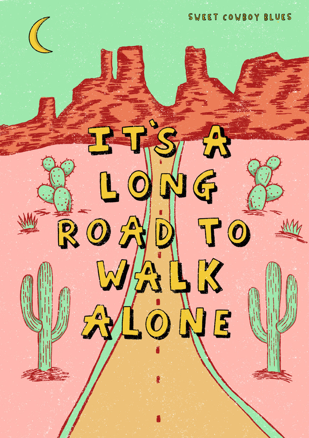 Bargain It’s A Long Road Print
