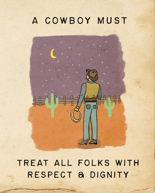 Cowboy Code Print