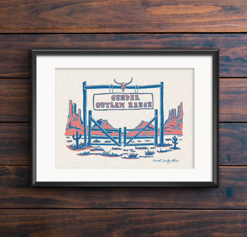 Bargain Gender Outlaw Ranch Print