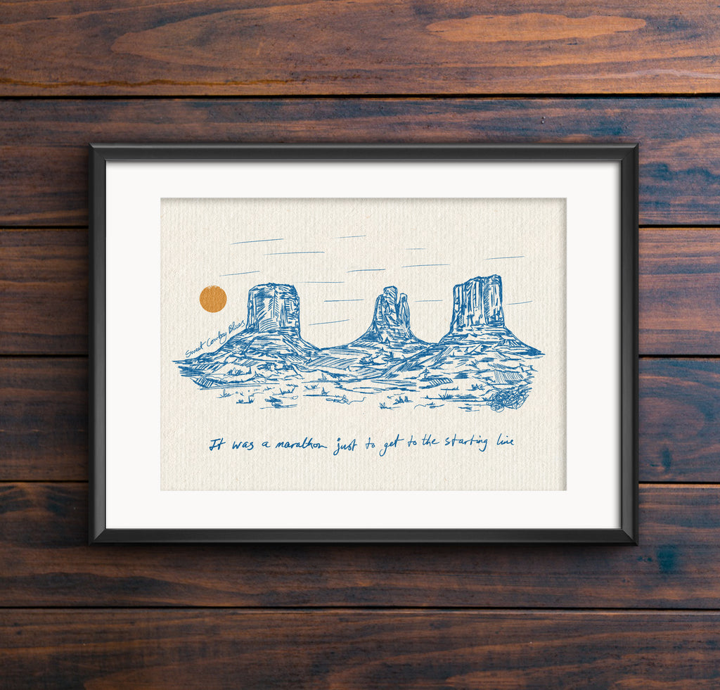 Starting Line Print | Queer Motivational Wall Art